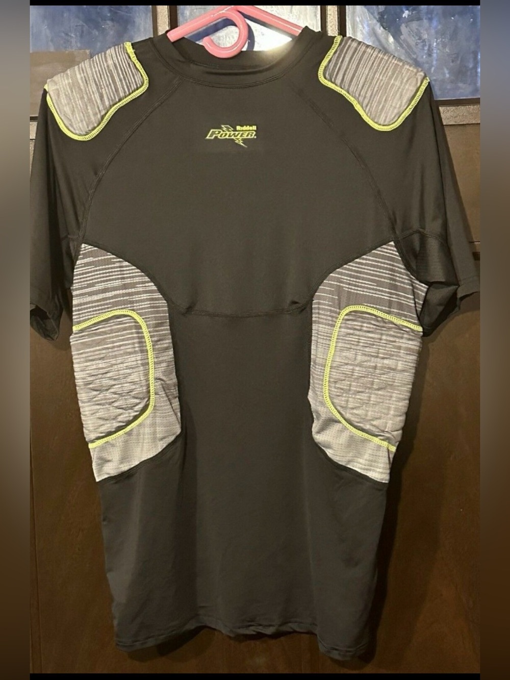 Riddell Power Integrated 5 Padded Football Shirt Black Gray Adult Size Mens XL